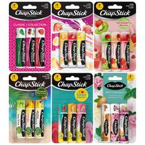 Bálsamo labial ChapStick Sweet & Fruity Flavors, pacote com 18, SPA e clássico