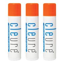 Bálsamo labial Cleure Organic All Natural SPF, 4,4 ml, pacote com 3 unidades