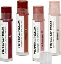 Bálsamo labial colorido Earth's Daughter, pacote com 4 cores variadas Bálsamo labial colorido Earth's Daughter, pacote com 4 cores variadas