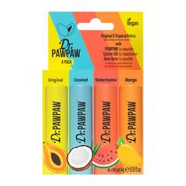 Bálsamo labial Dr. PawPaw, pacote com 4 unidades hidratantes de aloe e óleo de rícino Bálsamo labial Dr. PawPaw, pacote com 4 unidades hidratantes de aloe e óleo de rícino