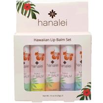 Bálsamo labial e hidratante Hanalei Natural Kukui Oil, pacote com 5 Bálsamo labial e hidratante Hanalei Natural Kukui Oil, pacote com 5
