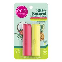 Bálsamo labial eos 100% natural de leite de coco e abacaxi 4mL x2 Bálsamo labial eos 100% natural de leite de coco e abacaxi 4mL x2