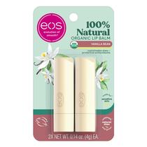Bálsamo labial eos 100% natural e orgânico de feijão de baunilha, pacote com 4 ml Bálsamo labial eos 100% natural e orgânico de feijão de baunilha, pacote com 4 ml