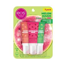 Bálsamo labial eos 24H Moisture Super Balm Minis Melon Magic, pacote com 3 unidades
