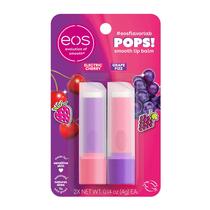 Bálsamo labial eos FlavorLab Pops! Fizz elétrico de cereja e uva, pacote com 4 ml