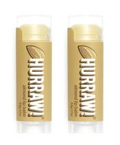 Bálsamo labial HURRAW! Pacote com 2 unidades de amêndoas orgânicas veganas de 4,8 g/0,17 onças