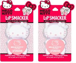 Bálsamo Labial Lip Smacker Hello Kitty Sabor Gomita de Durazno Paquete de 2