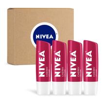 Bálsamo labial NIVEA Cherry Tinted Lip Care, pacote com 4