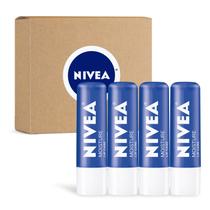 Bálsamo labial NIVEA Moisture Lip Care Stick, pacote com 4 manteiga de karité