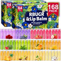 Bálsamo labial RBUGR 168 unidades a granel, pacote de 12 protetores labiais aromatizados