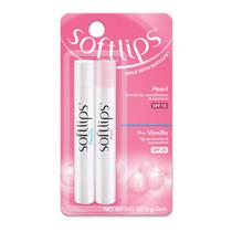 Bálsamo labial SoftLips, hidratante para lábios secos, SPF15, pacote com 2 Bálsamo labial SoftLips, hidratante para lábios secos, SPF15, pacote com 2