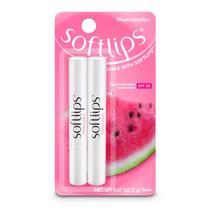 Bálsamo labial Softlips Watermelon SPF 20, pacote com 2 unidades para lábios lisos Bálsamo labial Softlips Watermelon SPF 20, pacote com 2 unidades para lábios lisos