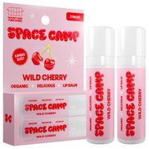 Bálsamo labial Space Camp Wellness Jumbo Wild Cherry Organic, pacote com 2 unidades Bálsamo labial Space Camp Wellness Jumbo Wild Cherry Organic, pacote com 2 unidades