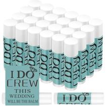 Bálsamo labial Suttmin I Do Crew, presente de festa de casamento, 24 unidades, verde Bálsamo labial Suttmin I Do Crew, presente de festa de casamento, 24 unidades, verde