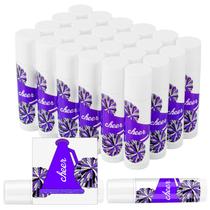 Bálsamo labial Suttmin Pom Pom Cheer Team, 24 unidades para presente, roxo Bálsamo labial Suttmin Pom Pom Cheer Team, 24 unidades para presente, roxo