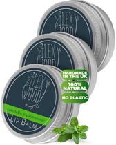 Bálsamo labial The Ilex Wood, erva-cidreira vegana e hortelã 10 mL x 3 Bálsamo labial The Ilex Wood, erva-cidreira vegana e hortelã 10 mL x 3
