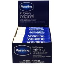 Bálsamo labial Vaseline Lip Original com caixa de 12 unidades de vitamina E