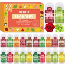 Bálsamo labial VISRIE Mini 60 unidades com vitamina E e óleo de coco