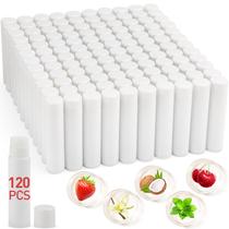Bálsamo labial VISRIE, pacote 120, natural sem rótulo, 5 sabores, 4,25 ml