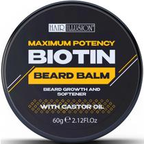 Bálsamo para barba Hair Illusion, potência máxima, biotina, crescimento da barba