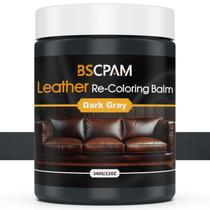 Bálsamo recolorante de couro BSCPAM cinza escuro 355ml para móveis