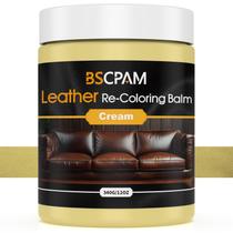 Bálsamo recolorante de couro BSCPAM Cream White 355ml para móveis
