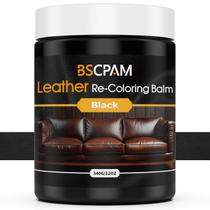 Bálsamo recolorante de couro BSCPAM preto 355ml para sofás