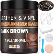 Bálsamo recolorante de couro, kit de reparo de tintura de couro marrom escuro