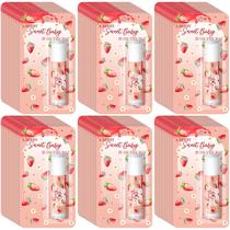 Bálsamos labiais Sacubee Sweet Strawberry, pacote com 30, chá de bebê de 4,25 ml Bálsamos labiais Sacubee Sweet Strawberry, pacote com 30, chá de bebê de 4,25 ml