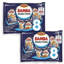 Bamba Peanut Snacks for the Whole Family - All Natural Peanut Puffs 2 Family Packs (Pack de 16 x 0.7oz Bags) - Puffs de manteiga de amendoim feitos com 50% de amendoim