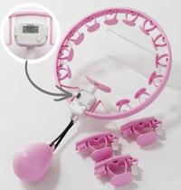 Bambolê Inteligente Com Contador Digital Para Emagrecer rápido com treino aeróbico Casa cor rosa