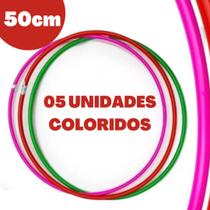 Bambolês Arco Infantil 05 Unidades Sortidos Coloridos 50cm Bambolês Arco Infantil 05 Unidades Sortidos Coloridos 50cm
