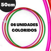 Bambolês Arco Infantil 06 Unidades Sortidos Coloridos 50cm Bambolês Arco Infantil 06 Unidades Sortidos Coloridos 50cm