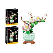 Bambu Da Sorte, Orquídea E Bonsai: Plantas Artificiais MOC Em Blocos De Montar Para Decoração