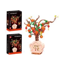 Bambu Da Sorte, Orquídea E Bonsai: Plantas Em Vaso, Blocos De Montar MOC, Decoração Criativa Para