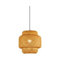 Bambu Natural 30cm Luminária Vime Rattan E27 Led Lustre Mão-tecido Abajur Luminária