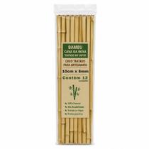 Bambu Natural Tratado para Artesanato 10cm x 8mm (12un) Bambu Natural Tratado para Artesanato 10cm x 8mm (12un)