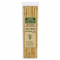 Bambu Natural Tratado para Artesanato 1mt x 8mm (12un) Bambu Natural Tratado para Artesanato 1mt x 8mm (12un)