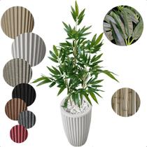 Bambu Planta Artificial Grande com Vaso Decoração para Sala - Flor de Mentirinha