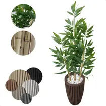 Bambu Planta Artificial Grande com Vaso Decoração para Sala