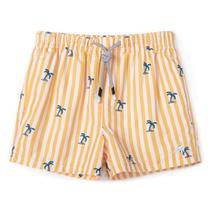 Bañador de Niño SURF CUZ Secado Rápido UPF50+ Estampado de Palmas Amarillo