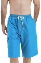 Bañador para Hombre Scotamalone de Secado Rápido con Forro de Malla Azul