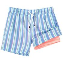 Bañadores para niños SURF CUZ de secado rápido 2 en 1 azul y naranja talla 8