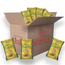 Banana Chips com Sal Sertanitos 50g Crocante - 40 pacotes