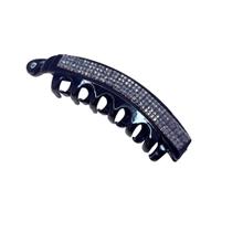 Banana de Cabelo Pequena com Dentes Largos e Pedras Brilhantes