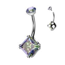 Banana de Titânio Supreme Square com Zircônias - 1,6mm x 10mm