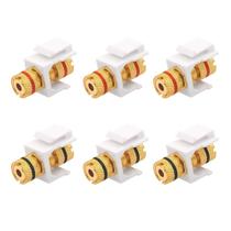 Banana Jack Binding Post Keystone Jack Insert, pacote com 6 unidades VCE