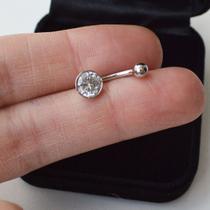 Banana ouro 18k circle com zircônia fixa