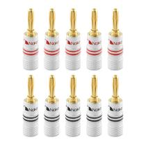 Banana Plug Nakamichi Excel Series banhado a ouro 24k 12-18 AWG