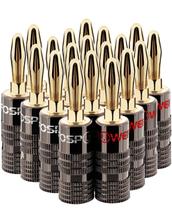 Banana Plugs FosPower 10 pares/20 unidades banhadas a ouro 24K